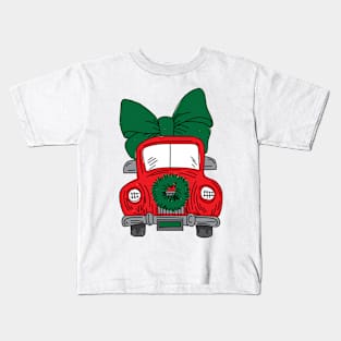 Old Fashion Vehicle - Christmas Kids T-Shirt